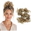 CAISHA XXL Posticcio Capelli Elastici Acconciature Da Sposa Voluminoso Riccio Chignon Biondo Mix HW18