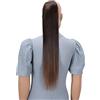 CAISHA 60cm Posticcio Per Capelli Hailey Con 2 Nastri Coda Di Cavallo Voluminoso Capelli Finti Liscio Miscela Marrone HC19