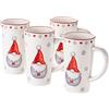 MÄSER Set di 4 tazze natalizie 60 cl - tazze da caffè, vin brulè o punch per Natale