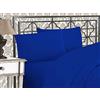Elegant Comfort Lussuoso set di lenzuola 1500 in microfibra di qualità alberghiera, tre linee, ricamate, morbide, 4 pezzi, resistente alle pieghe e allo sbiadimento, per letto matrimoniale, blu reale