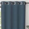 Soleil d'ocre Panama Tenda con occhielli, in puro cotone, Blu (Blu Petrolio), 140 x 300 cm