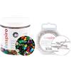 INNSPIRO Set paillettes argento misto 120 g. 7 mm. e perni punta roma 500u.