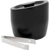 Leopold Vienna - Serbatoio per ghiaccio a doppia parete, in acciaio inox, 2,5 l, nero opaco