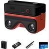 Kandao QooCam EGO Pack - Fotocamera 3D per acquisizione istantanea 3D, fotocamera stereoscopica digitale 3D a 180 gradi, videocamera 3D per dispositivo VR con touch screen da 2,54 pollici, confezione