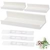 Yhuasia Mensole Bagno Senza Foratura, Mensole da Muro Set da 3, Mensole Cameretta Per Libri e Foto, Mensole da Parete Per Cucina, Bagno, Ufficio, Soggiorno (27 x 8.5 x 5 cm)