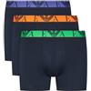 Emporio Armani Stretch Cotton Bold Monogram 3-Pack Boxer, Boxer Uomo, Multicolore (Marine-Marine-Marine), XL