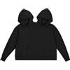 Tadoiooy Coppie con cappuccio, felpa con cappuccio da un pezzo, felpa con cappuccio, felpa con cappuccio intima per 2 persone, con cappuccio a maniche lunghe Pullover, regali per coppie che indossano, nero