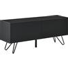 [en.casa] Comò con 2 Ante - Apertura Push-to-Open, Gambe in Metallo - Mobiletto Multiuso per Camera/Ufficio (AxLaxP) 46,5 x 110 x 30 cm - Mobile Porta TV con Supporto Fino a 20 kg - Nero