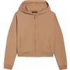 Freddy Felpa corta con cappuccio e zip in heavy jersey stretch