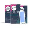 Veet Expert, Strisce Depilatorie Corpo e braccia Pelli Sensibili 60 Strisce, 3 confezioni