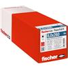 Fischer Viti per Legno e Costruzioni PowerFull II CTF 8,0x260 mm, Filetto Totale, Testa Svasata Piana, Impronta Torx, Zincata Bianca, 50 Pz, 562938