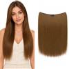 CAISHA 50cm 1 Trama Extension Con Elastico Extension Per Capelli Parrucchino Liscio Resistente Al Calore Marrone Chiaro E104