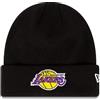 New Era Los Angeles Lakers NBA League Essential Black Cuff Knit Beanie - One-Size