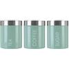 Premier Liberty-Set di 3 contenitori per tè, caffè e Zucchero, Pistacchio, Acciaio Inossidabile