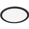 RL LIVE YOUR LIGHT Reality Leuchten Camillus R62922432 - Lampada da soffitto a LED, in plastica nera opaca, acrilico bianco, con LED da 24 Watt, incluso