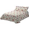 Viantala Therese 100 Set Lenzuolo, Letto 150, Cotone, Rosso e Bianco.