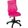 HJH Office 670410 Sedia da ufficio per bambini KIDDY BASE tessuto rosa, regolabile in altezza, ergonomica, sedile imbottito, senza braccioli, resistente, 100% poliestere, imbottita
