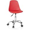 HJH Office 742013 sedia girevole per bambini e ragazzi FANCY II sedia girevole moderna in similpelle rossa regolabile in altezza