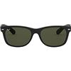 Ray-Ban New Wayfarer, Occhiali da sole, unisex ,Marrone (marrone (710)), 55 mm