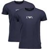 Emporio Armani T-shirt Uomo Maniche Corte Blu Bi-Pack