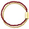 Breil, Collezione Magnetica System, Girocollo Medium Mars, Collana da Donna in Acciaio Lucido IP Gold e Agata Bordeaux, Pratica Chiusura con Magnete, Lunghezza 80 cm, Gold-Bordeaux, Idee Regalo Donna