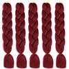 BYNYXI 5 extension Jumbo Braids, 120 cm, capelli sintetici da intrecciare, trecce sintetiche, crochet per capelli intrecciati, in tinta unita Ombre Jumbo trecce per capelli intrecciati