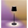 21 SHOP® Lampada Da Tavolo A Led Con Batteria Ricaricabile Touch Dimmerabile 3 Colori Bar Negozio Casa Ufficio in Alluminio Nera