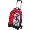 Franco Cosimo Panini Panini Zaino Organizzato Con Trolley Staccabile New Ferrari Kids, Bagagli Valigia Bambino, Rosso, L