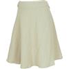 GURU SHOP Gonna a portafoglio leggera, gonna estiva in cotone, da donna, verde, cotone, taglia unica, gonne abbigliamento alternativo, lino, Taglia unica
