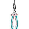 TOTAL - Pinza a bocca piatta | 160 mm | Ideale per elettricisti | Presa salda di piccole parti | Per lavori di precisione | Realizzato in cromo vanadio | Manico bimateriale