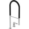 Ideal Standard - Gusto Miscelatore cucina a 2 fori, Semi Pro, con doccetta estraibile e due modalità di getto, bocca girevole a 360°, 6,7 l/min, Collegamento a vite dal basso, Cromato