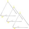 TIGER TRI28-3-MT - Strumenti triangolari Samba da 30,5 cm - Triangoli in acciaio resistenti con attacco in metallo, ideali per scuola, banda o uso domestico, confezione da 3