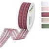 Halbach Seidenbänder Nastro in pizzo larghezza: 30 mm. Lunghezza: 15 m, merletto in rotolo, nastro per matrimonio cucito o decorazione da tavolo, tessuto in pizzo per fai da te, colore: berry