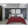 Italian Bed Linen PIUMINO ESTIVO IGNIFUGO BICOLORE SAIA, Bordeaux/Grigio Scuro 260 x 270 cm