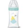 Dodie, Biberon Anticolica Sensation+, Verde Aria, 270 ml, da 0 a 6 Anni, Tettarella Piatta, Flusso Medio Piccola, Petite