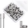 C12rtive Set di 100 fasce abrasive professionali piccole da 3 mm e 2 punte per mandrino piccolo, per trapano per unghie, design 150#, lima per unghie da 3 mm, per manicure e pedicure con albero in