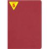 Clairefontaine 733102Cpack - Confezione da 5 quaderni - Taccuino rilegato, Age Bag, DIN A5, 14,8 x 21 cm, 48 fogli bianchi, 90 g, rosso, 1 confezione