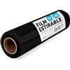 m-office Pellicola nera per imballaggio, plastica coperta, pellicola nera per imballaggio di scatole di traslochi, proteggere mobili e spedizioni, dimensioni 50 cm x 200 m estensibile · m-office (trasparente,