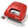 Leitz Pratica Perforatrice da Ufficio Compatta, Capacità fino a 16 Fogli, Rosso, Metallo, Guida di Arresto con Barra di Selezione del Formato, Gamma NeXXt, Retail Box, 50386025