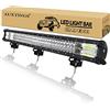 AUXTINGS 72 cm 28 pollici 396W Barra luminosa a LED Tripla fila Spot Flood Fascio combinato Luci fuoristrada Faro da lavoro impermeabile per camion SUV ATV UTV Luci per barche,CC 12V 24V