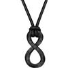 FaithHeart Cerchio Collana Vichinga Anello di Mobius Ciondolo Rune Vichinghe Amuleto del Mito Nordico Collanina Pelle Intrecciata Nodo Celtico Regalo Compleanno per Lui Coppie