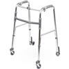 Praxis Medical Network Deambulatore Pieghevole 2 Ruote Piroettanti Da Mm. 80 + 2 Ruote Autobloccanti Da Mm. 80