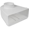 Repa Market 90° gradi 220 x 90 mm su Ø100 mm Connettore a condotto piatto rettangolare per collegamento del tubo rotondo - clima, ventilazione, riscaldamento, raffreddamento - Aerazione Canalina, Tubi