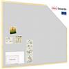 ALLboards Bacheca in sughero Grigio chiaro cornice in legno 100x80 cm, Bacheca Sughero per Puntine Spille Memoboard