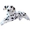 BYNYXI Peluche a forma di cane dalmata sdraiato, 30 cm, colore bianco e nero, per bambini, ragazzi e ragazze