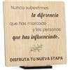 CONTRAXT Biglietto di addio in legno. Dettaglio regalo originale Biglietto addio colleghi lavoro capi insegnanti insegnanti fine corso lauree amiche che vanno (licenziata)