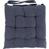 Briconess.com Cuscino quadrato 40x40 cm per sedia in cotone con laccetti e imbottitura Morby - DarkSlateBlue