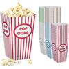 Relaxdays Sacchetti per Popcorn, Set da 50, a Righe, Feste Compleanno Tema Cinema, Box Contenitore Cartone, Multicolore, 16 x 10,5 x 10,5 cm