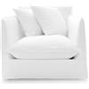 GERVASONI poltrona GHOST 01 - GHOST01-CAT.B-LINO-BIANCO