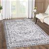 Zstar Tappeti antisporco, lavabile, senza pelucchi, per soggiorno, camera da letto, retro antiscivolo, decorazione per la casa, colore grigio, 120 x 170 cm